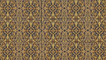 Abstract Gold Brown Blue Mosaic Pattern photo