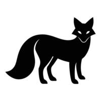 Simple Fox Silhouette Clipart Icon for Branding and Graphic Use vector