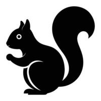 Minimalistic Squirrel Silhouette Icon for Digital Art and Graphic Design vector