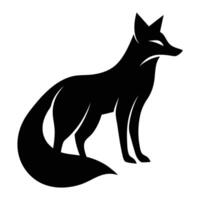 Simple Fox Silhouette for Digital and Print Use, Iconic Design vector