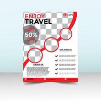 travel flyer template vector