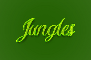 Jungles 3d text effect style psd