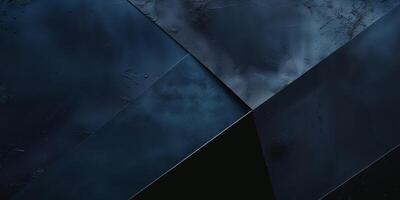 Abstract background with geometric shapes in blue and black colors creating a modern and textured design. photo