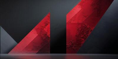 Red and black abstract background with a red triangle photo