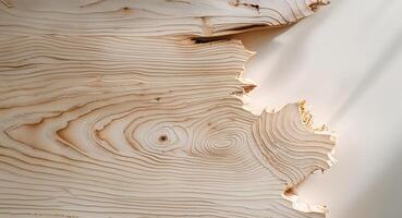Pine wood plank texture displaying a light coloration with visible growth rings and subtle variations in tone. photo