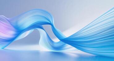 Glowing Blue Abstract Design With Flowing Stripes and Luminous Effects photo