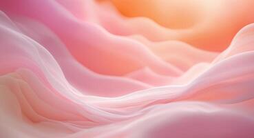 Abstract pink and orange wavy background creating a soft and dreamy atmosphere photo