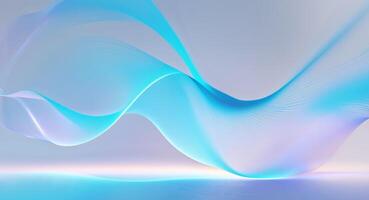 A blue and white abstract background with waves photo