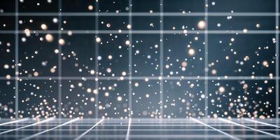 Abstract background with lights and particles photo
