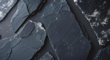 Dark slate rock texture background for design projects. photo