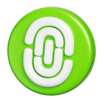 Fingerprint loop icon isolated. Personal data protection and cyber security icon. 3D illustration png