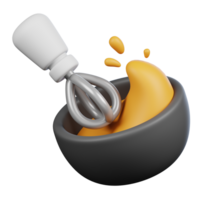Egg Beater Kitchenware and Cooking icon on transparent background 3d Render png