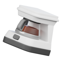 Coffee Maker Machine Kitchenware and Cooking icon on transparent background 3d Render png