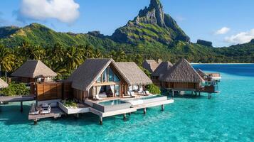 Luxurious Overwater Bungalow Resort in Tropical Paradise with Private Pool photo