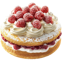 raspberry cake with layers of cream and sponge png