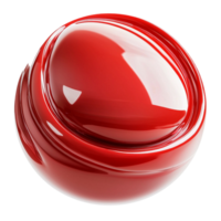 Glossy red spherical object with curves and a polished finish png