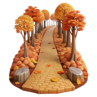 wonderful minimalist Autumn Forest Path Transparent Cutout exclusive png