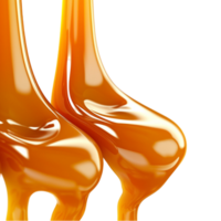 amber honey dripping from two elongated streams png