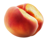 ripe peach with a fuzzy texture png
