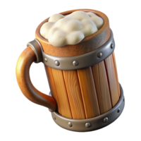 wonderful minimalist Beer Mug with Foam Frothy Transparent high resolution png