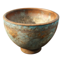 magnificent artistic Handmade Ceramic Bowl with Floral Pattern Isolated Element premium png