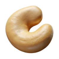 beautiful traditional Cashew Nut White Isolated Element with Curved Shape authentic png