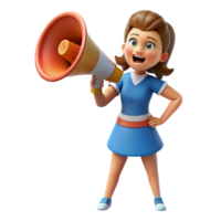 elegant creative Cheerleader Megaphone Loudspeaker Transparent Background 4K png
