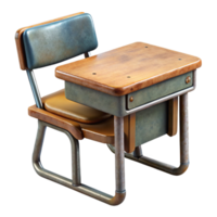 serene abstract Classroom Desk and Chair Front Angle Cutout high resolution png