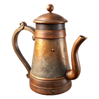 beautiful modern Coffee Pot Isolated with Steam authentic png