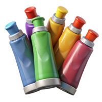 serene rustic Colorful Acrylic Paint Tubes Isolated genuine png
