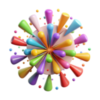 wonderful rustic Colorful Confetti Burst Isolated with Festive Scatter 4K png