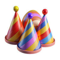 serene abstract Colorful Party Hats Set Transparent high quality png