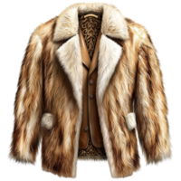 Luxurious fur coat with a warm texture png