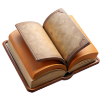 serene abstract Open Art Book with Blank Pages Cutout Top Angle high quality png