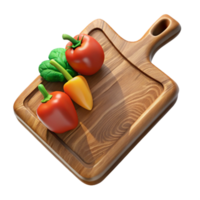 serene modern Cutting Board with Vegetables Cutout high quality png