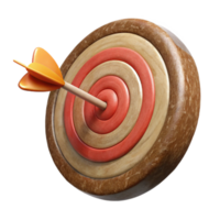elegant artistic Darts Arrow in Bullseye Transparent Background high resolution png