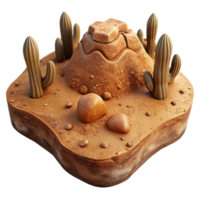 magnificent modern Desert Landscape with Sand Dunes Isolated Element professional png
