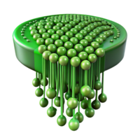 wonderful abstract Digital Binary Code Stream Green Isolated original png