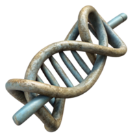 vibrant classic Dna Double Helix Model Isolated Element professional png