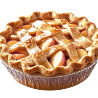 Homemade apple pie with a lattice crust png