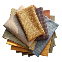 magnificent minimalist Fabric Swatches with Various Textures Isolated high resolution png