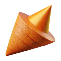 elegant modern Geometric Orange Cone Isolated with d Shape high resolution png