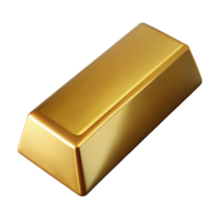 elegant artistic Gold Bar Angled View Cutout Element high quality png