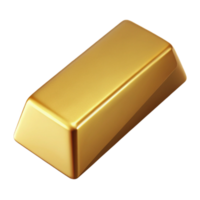 beautiful traditional Gold Bar Angled View Cutout Element detailed png