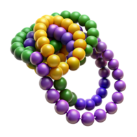 magnificent rustic Mardi Gras Beads Colorful Strands Isolated high resolution png