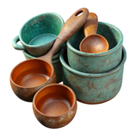 wonderful classic Measuring Cups and Spoons Baking Tools Isolated professional png