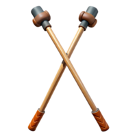 elegant abstract Ski Poles Angled View Transparent Background original png