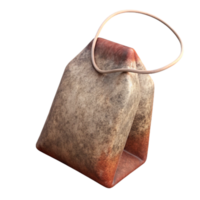 serene minimalist Tea Bag Isolated with String high resolution png
