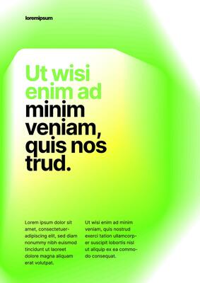 Vibrant poster promote modern changes with green graphics. Simple corporate layout template for events, companies or any business related.