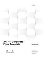 Corporate layout template for events, companies or business. Abstract architectural pattern for corporate report cover design mockup. vector